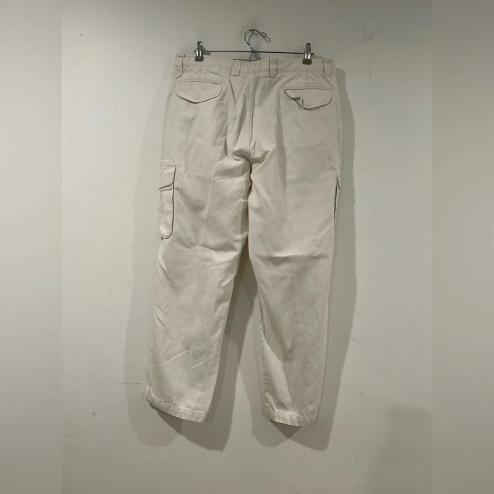 ARMANI COLLEZIONI Men's beige cargo pants zip button pockets 36